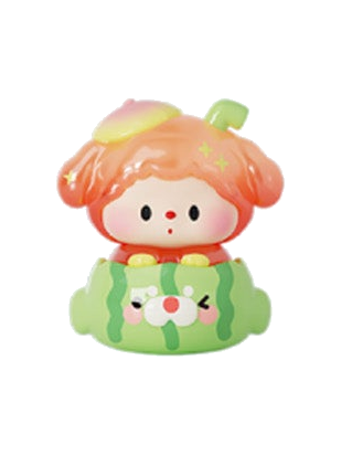 Luludog Watermelon Shaved Ice pop bean mini figure from the Summer Journal series