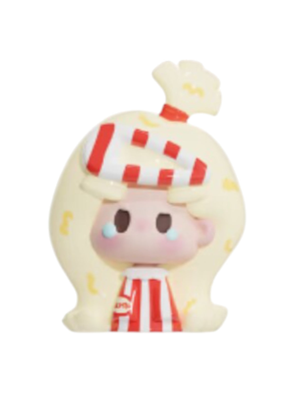 Nunu Popcorn Clerk mini bean figure from the Nunu V3 Mini Hair Clip series