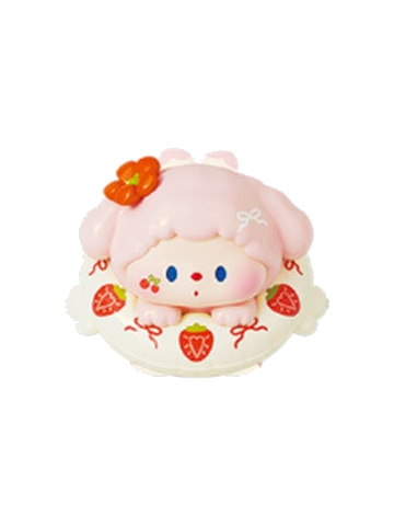 Luludog Strawberry Treat pop bean mini figure from the Summer Journal series