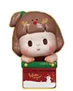 Snow Night Small Secret, Buer Little Moment Mini Bean collectible figure