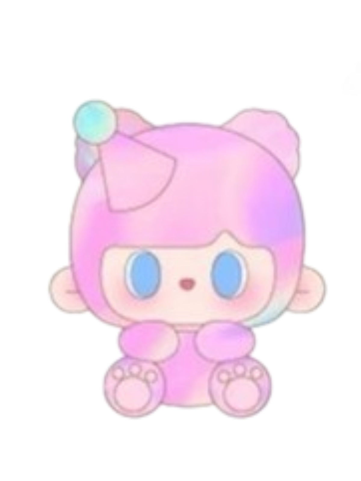Pink Smurf Big Secret, Tutubear Gen1 Happy Party Mini Bean collectible figure