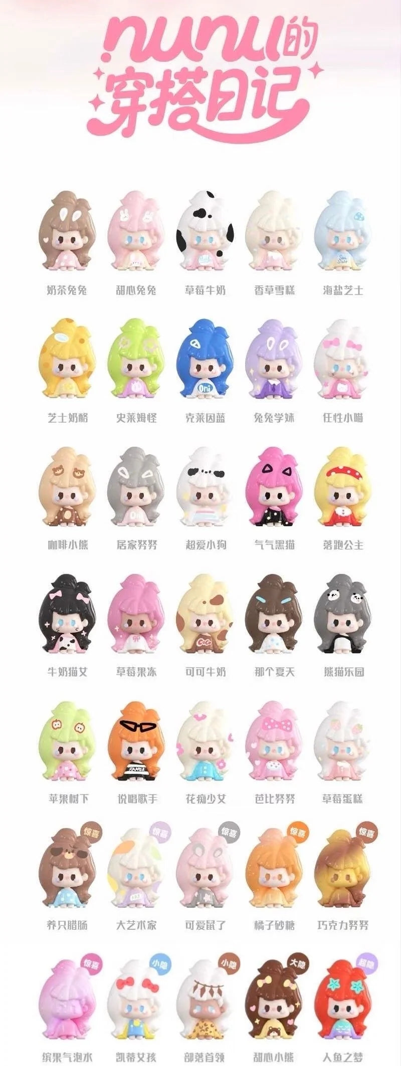 Nunu Outfit Of The Day mini bean series by Show.U Toys
