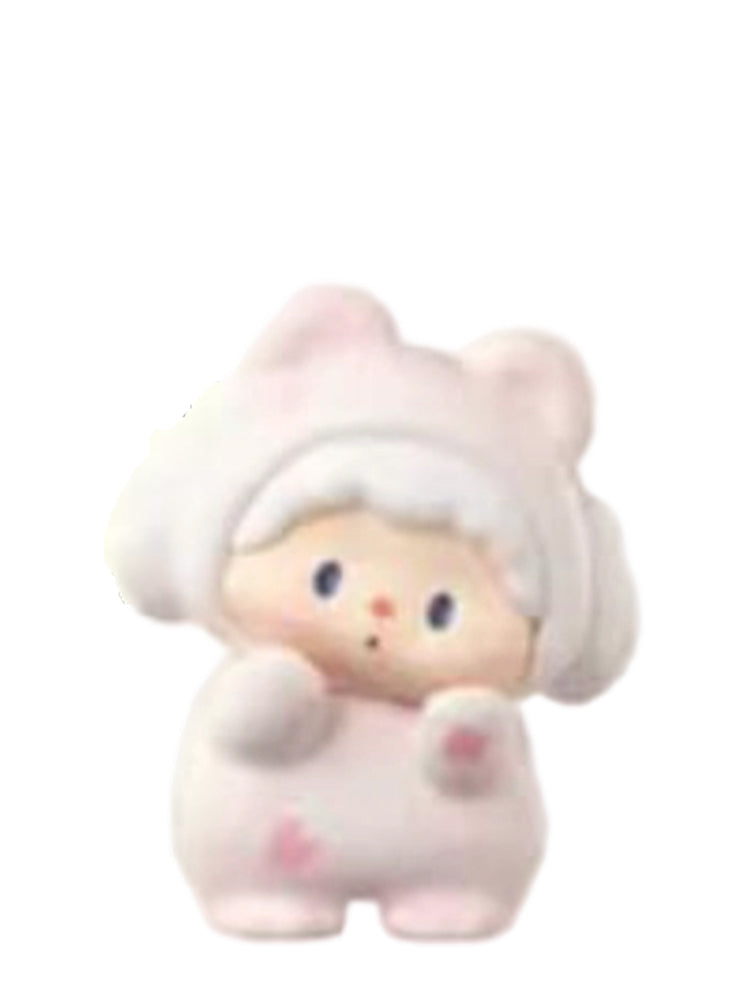 Luludog Pink Sakura pop bean mini figure from the Bear Party V2 Spring Picnic series