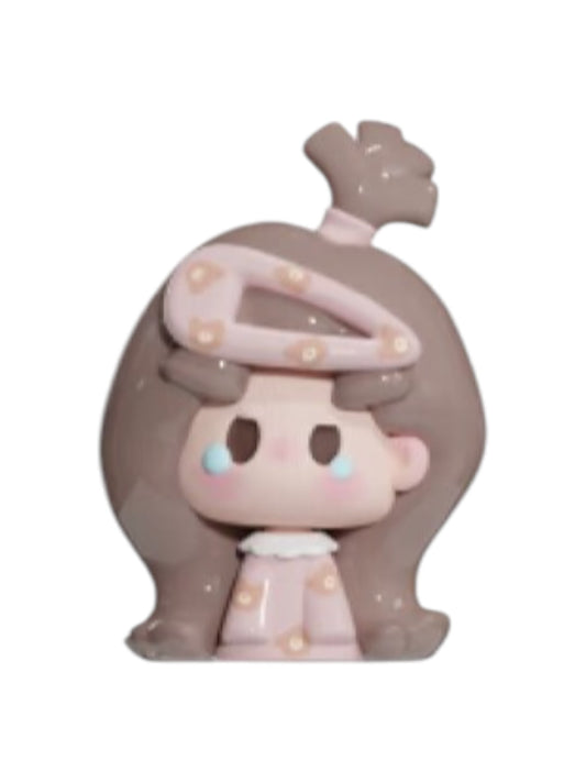 Nunu Pink Teddy mini bean figure from the Nunu V3 Mini Hair Clip series