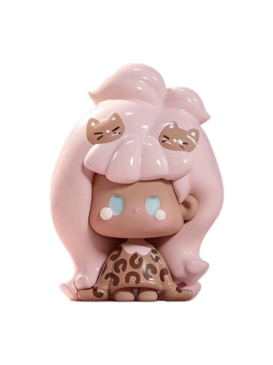 Nunu Pinky Leopard mini bean figure from the Nunu V2 Remix series