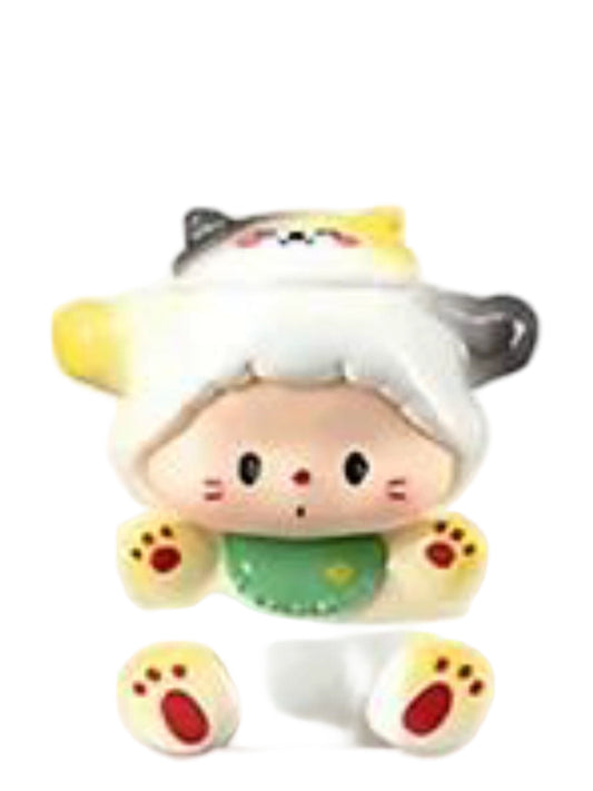 Luludog Lucky Cat pop bean mini figure from the Baby Diary series