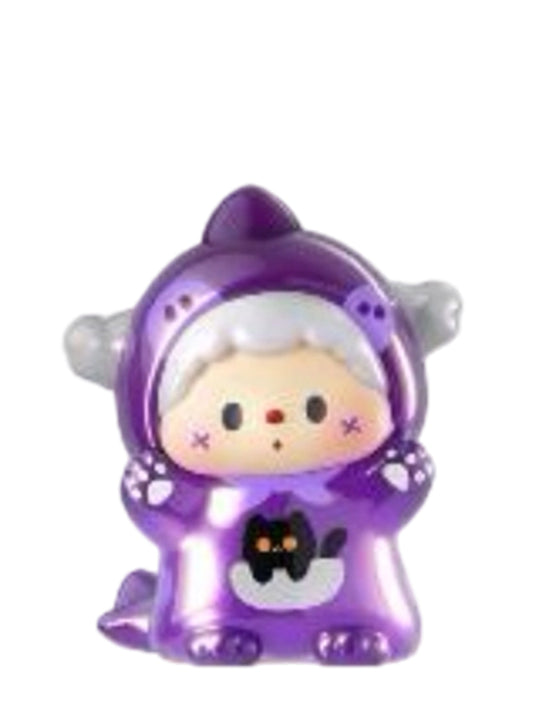 Luludog Night Cat Witch Big Secret pop bean mini figure from the Mini Monster Brawl series