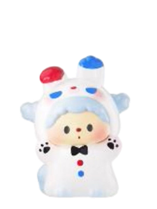 Luludog Yeti Bunny pop bean mini figure from the Mini Monster Brawl series