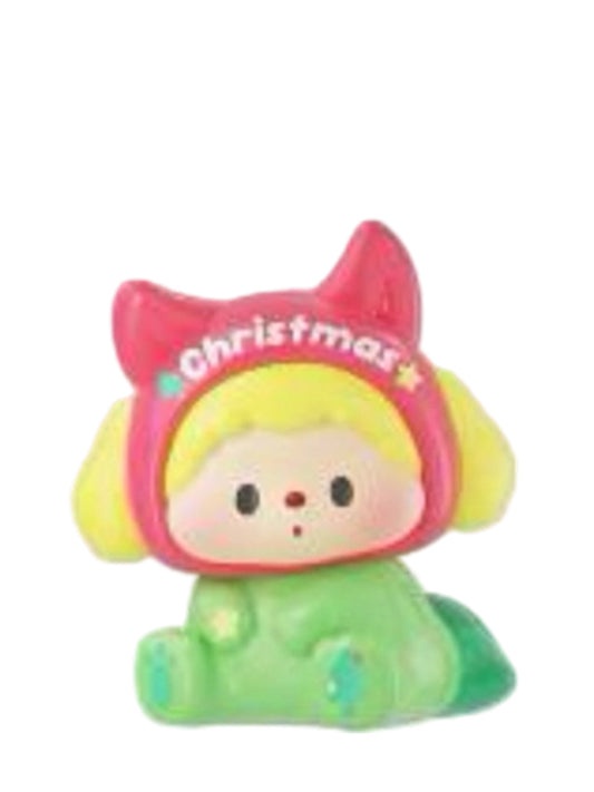 Luludog Christmas Elf pop bean mini figure from the Mini Monster Brawl series