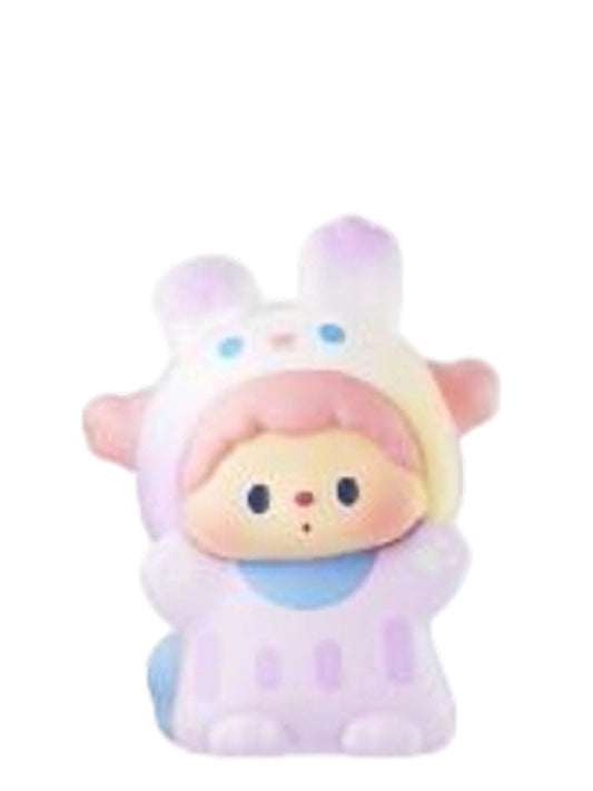 Luludog Sleepwalking Bunny pop bean mini figure from the Mini Monster Brawl series