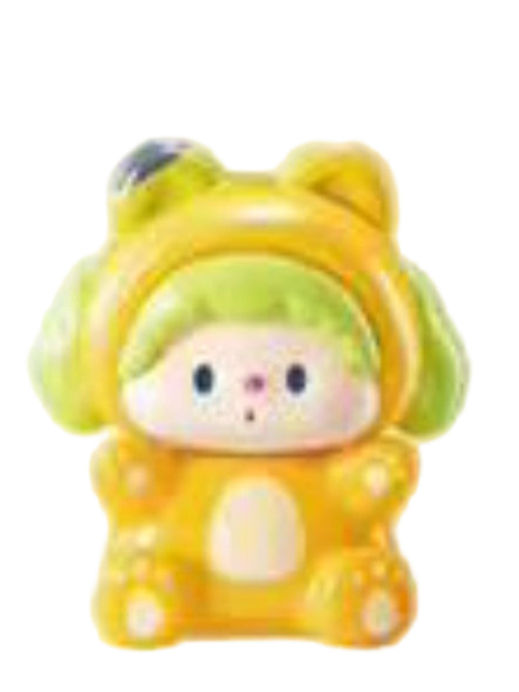 Luludog Banana Bear pop bean mini figure from the Bear Party V1 series