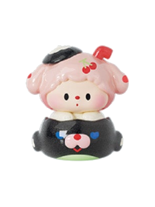 Luludog Cherry Dark Chocolate pop bean mini figure from the Summer Journal series