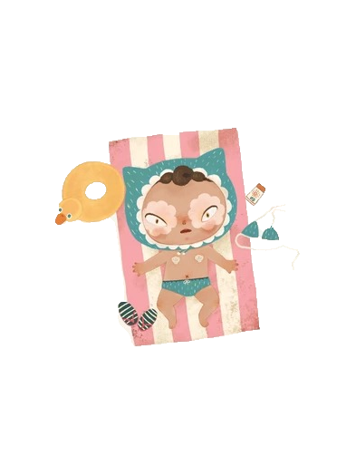 Sunbathing Cat Ban - Sooya Beach Vacation Figure