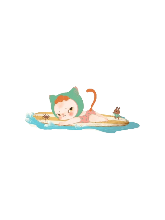 Surfboard Cat Ban - Sooya Beach Vacation Figure