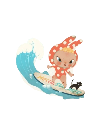 Surfing Rabbit Ban - Sooya Beach Vacation Figure