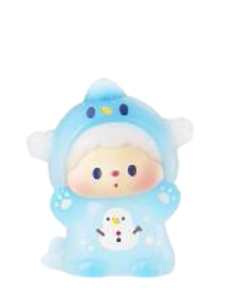 Luludog Frozen Snowman pop bean mini figure from the Mini Monster Brawl series