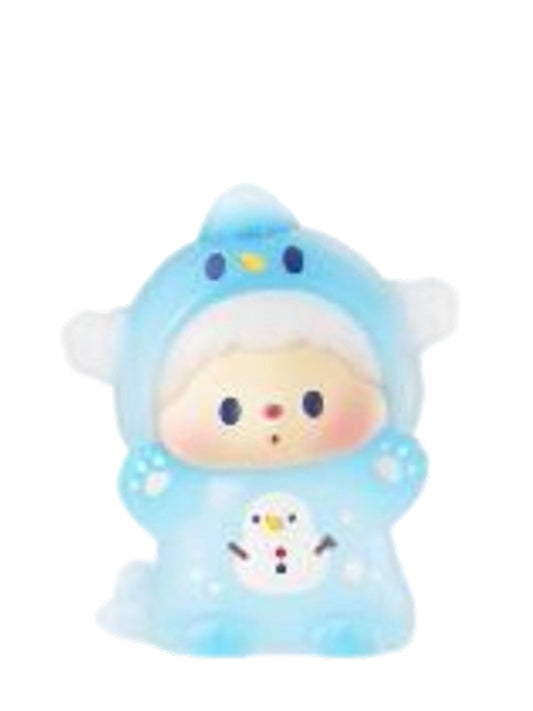 Luludog Frozen Snowman pop bean mini figure from the Mini Monster Brawl series