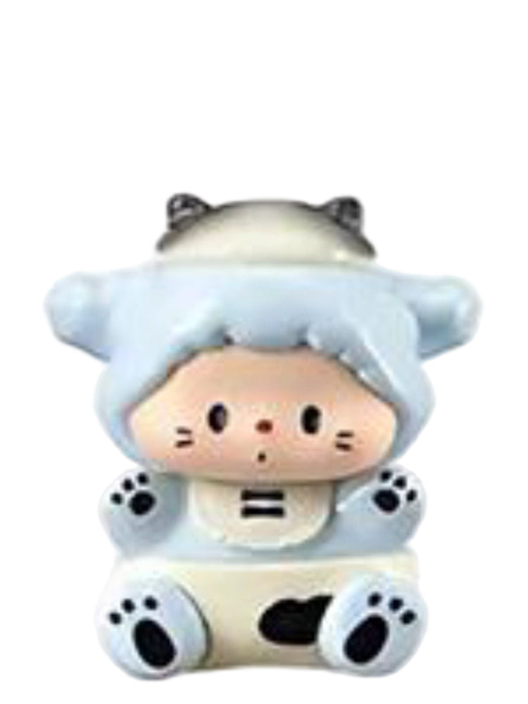 Luludog Tuxedo Cat pop bean mini figure from the Baby Diary series