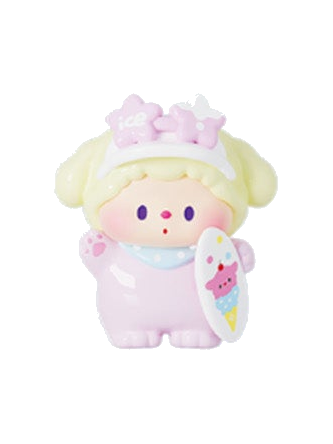 Luludog Cherry Cone pop bean mini figure from the Summer Journal series