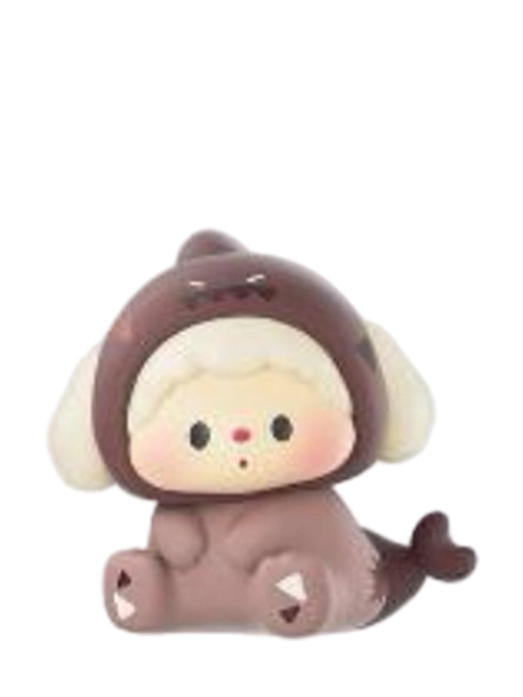Luludog Crunchy Shark pop bean mini figure from the Mini Monster Brawl series