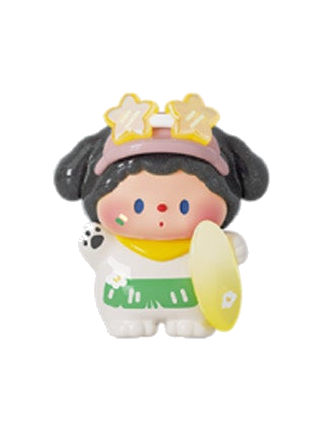 Luludog Coconut Grass Skirt Special pop bean mini figure from the Summer Journal series