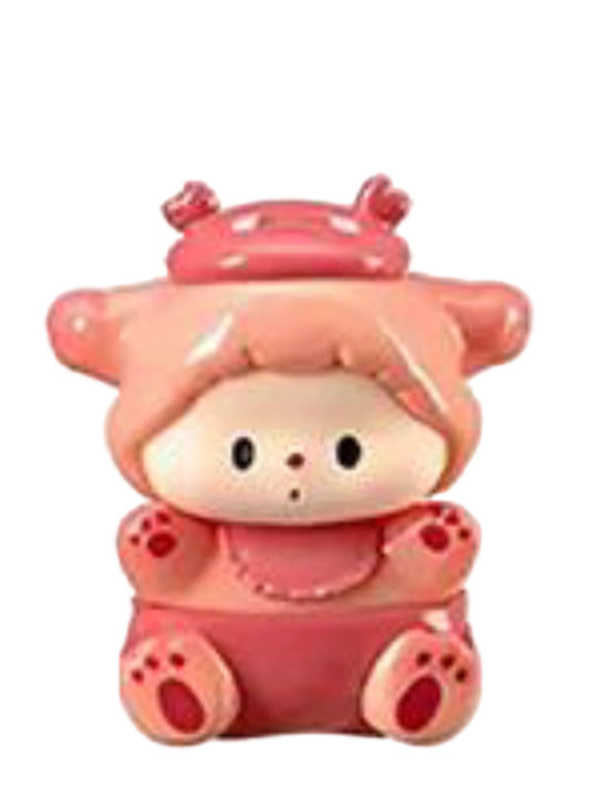Luludog Red Crab pop bean mini figure from the Baby Diary series