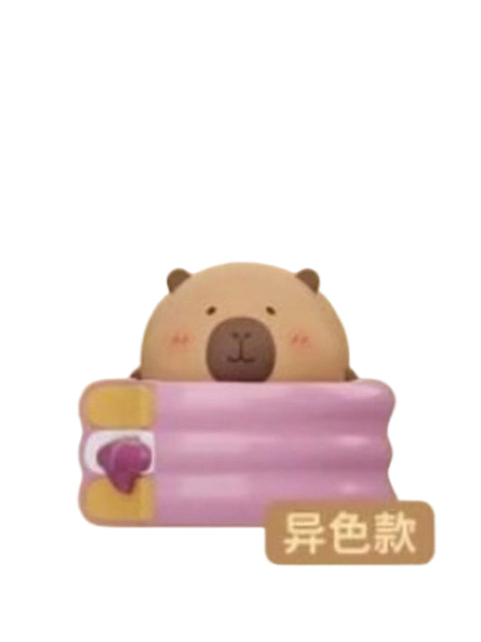 Taro Pie Special capybara mini figure hugging a purple taro pie, from the Tuntunzai Bakery V2 series
