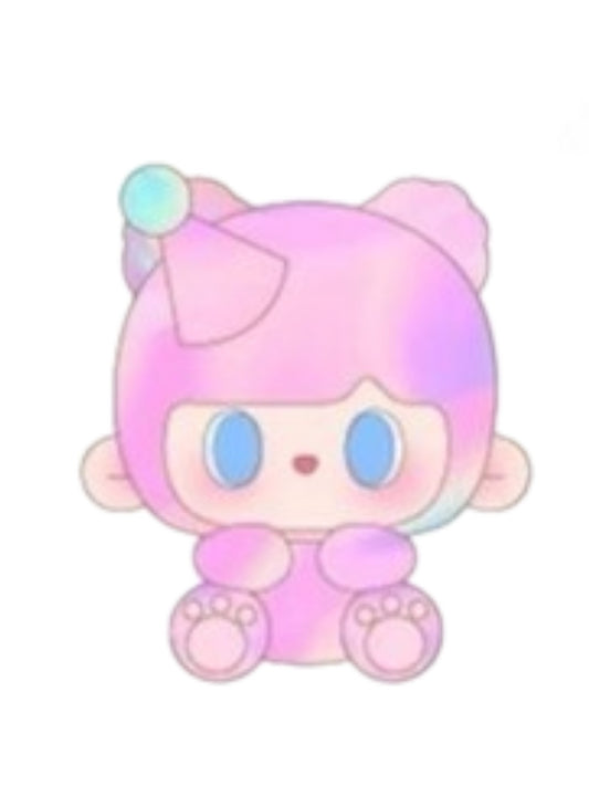 Pink Smurf Big Secret, Tutubear Gen1 Happy Party Mini Bean collectible figure